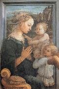 Fra Filippo Lippi Madonna and Child with Two Angels, oil painting on canvas